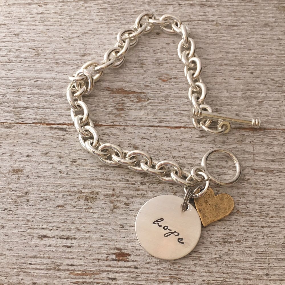 SOLD OUT Hope and Love toggle bracelet - Picture 1 of 2